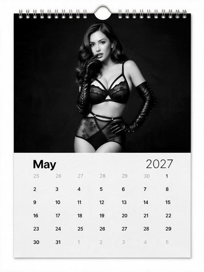 CUSTOM BOUDOIR STYLE CALENDAR 2027 - (includes 13 illustrations and 11" x 14" Calendar) - Just Like A Pinup