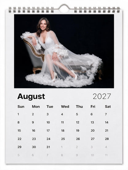 CUSTOM BOUDOIR STYLE CALENDAR 2027 - (includes 13 illustrations and 11" x 14" Calendar) - Just Like A Pinup