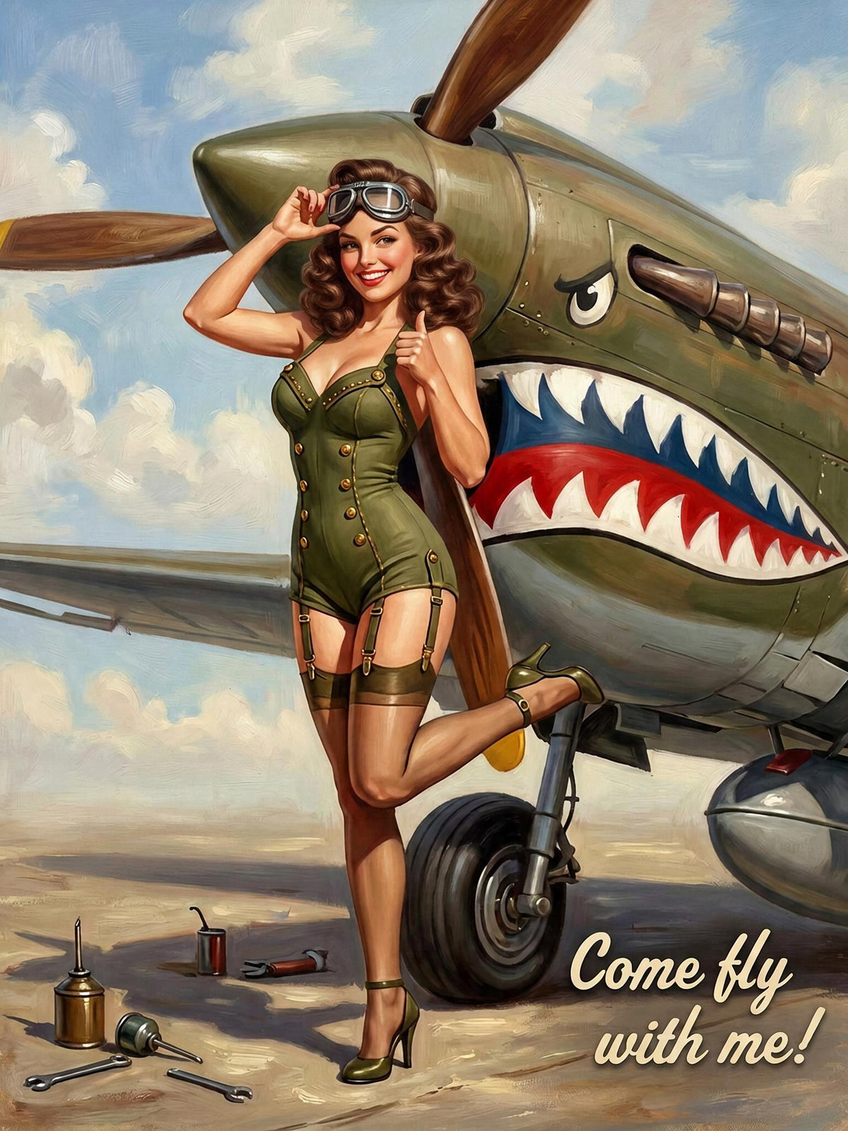 Custom Pinup - Come fly with me