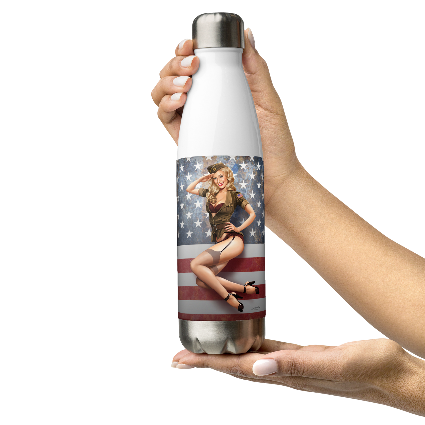 Personalized Stainless Steel Water Bottle - Just Like A Pinup