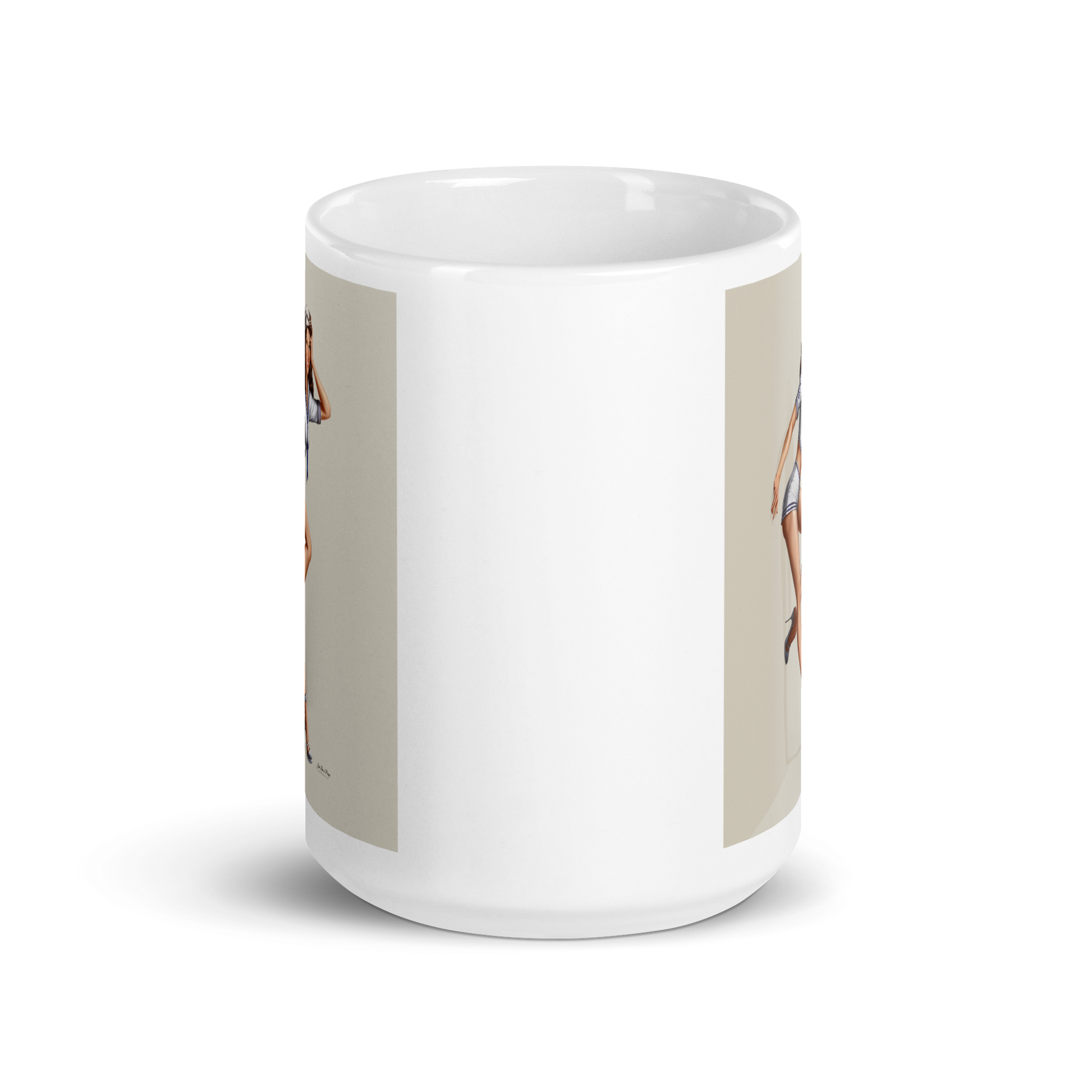 Personalized White Glossy Mug - Just Like A Pinup